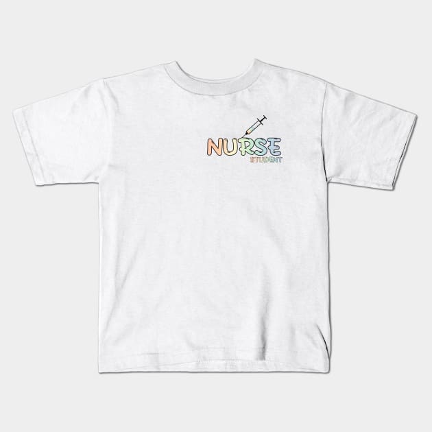 Nurse Student Rainbow Kids T-Shirt by MedicineIsHard